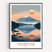 Mount Fuji Vintage Style Print