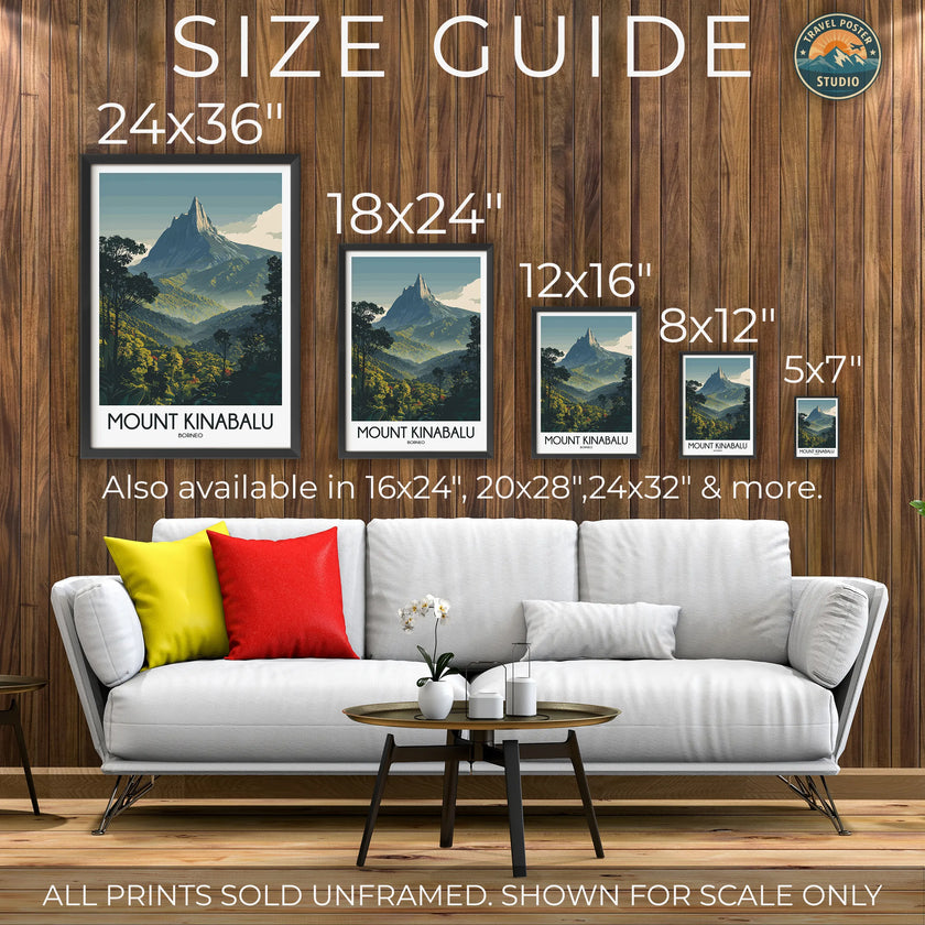 Mount Kinabalu Minimalist Wall Art