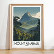 Mount Kinabalu Modern Travel Poster