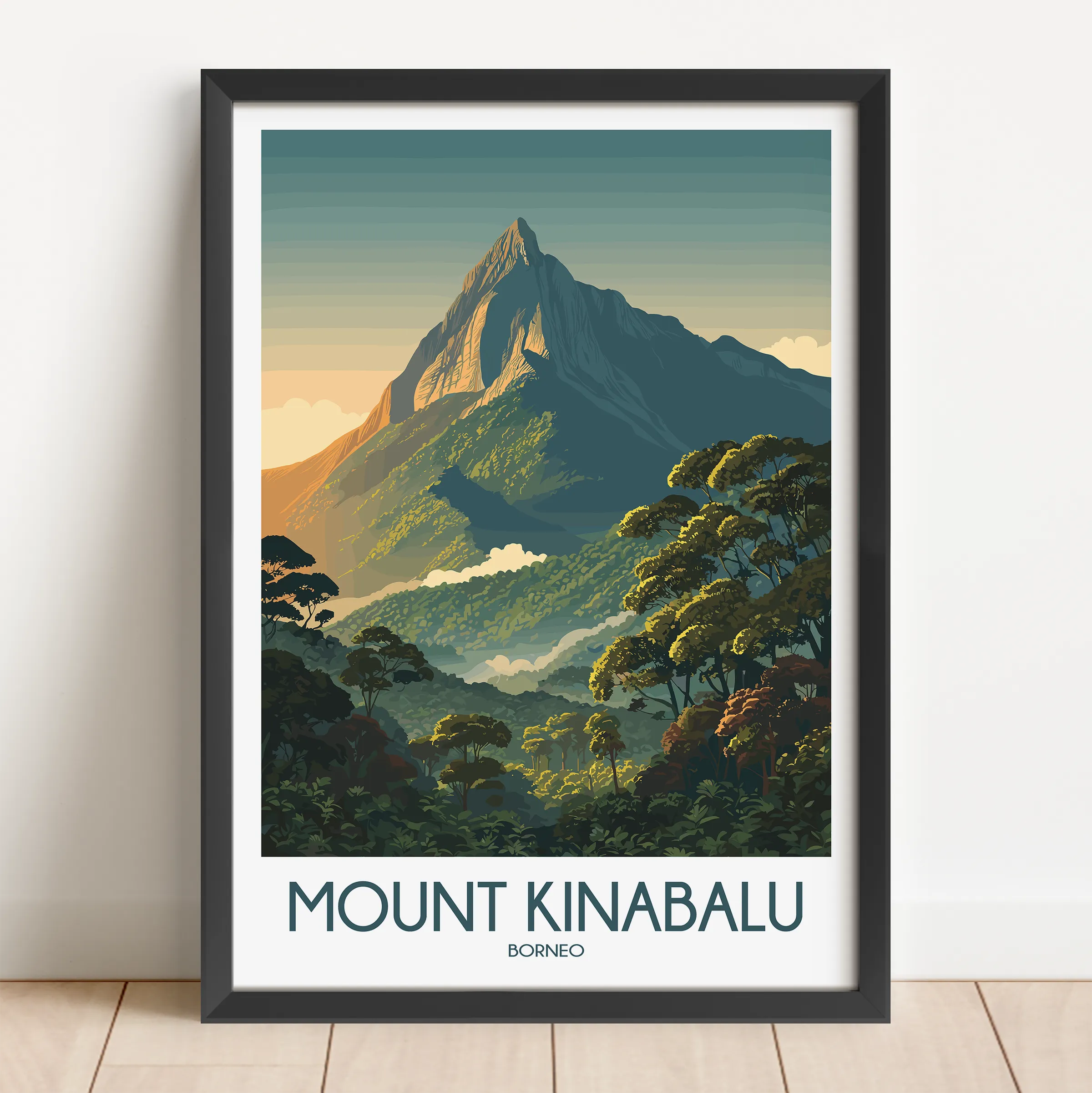 Mount Kinabalu Scenic Landscape Art