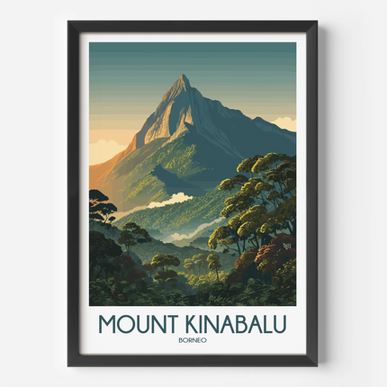 Mount Kinabalu Souvenir Poster Print