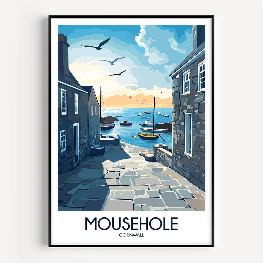 Mousehole Modern Travel Poster