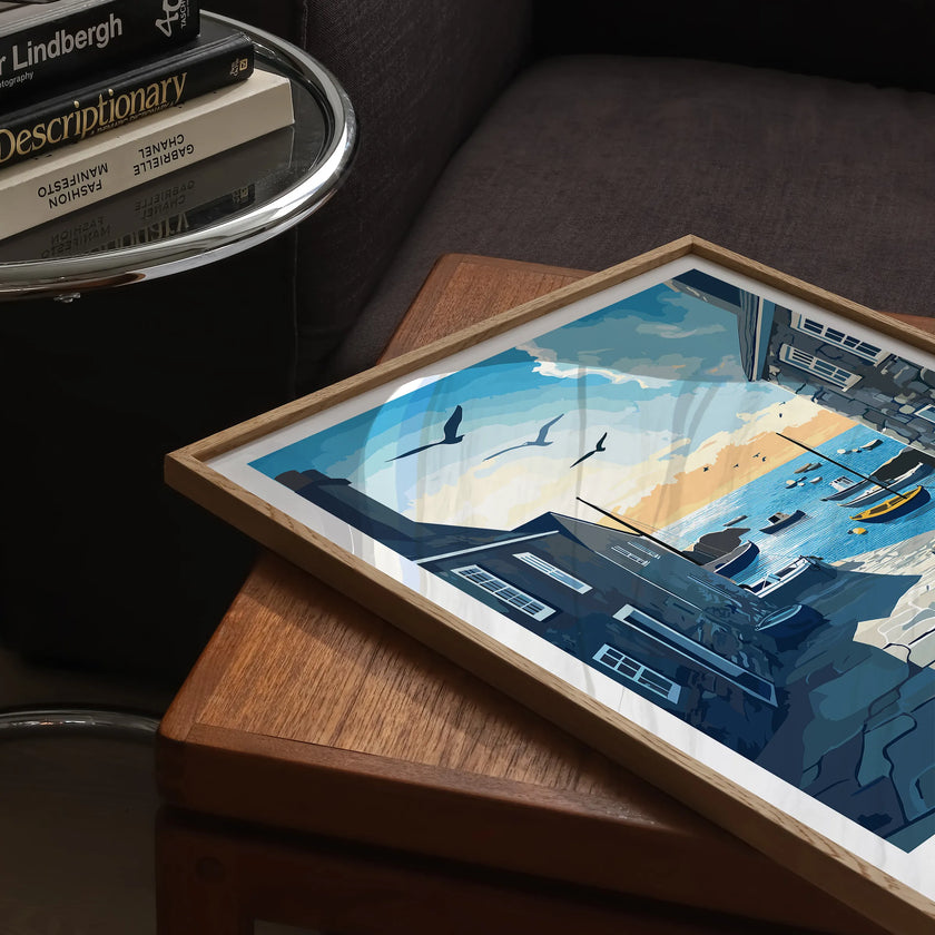 Mousehole Scenic Landscape Art