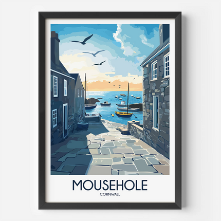 Mousehole Scenic Landscape Art