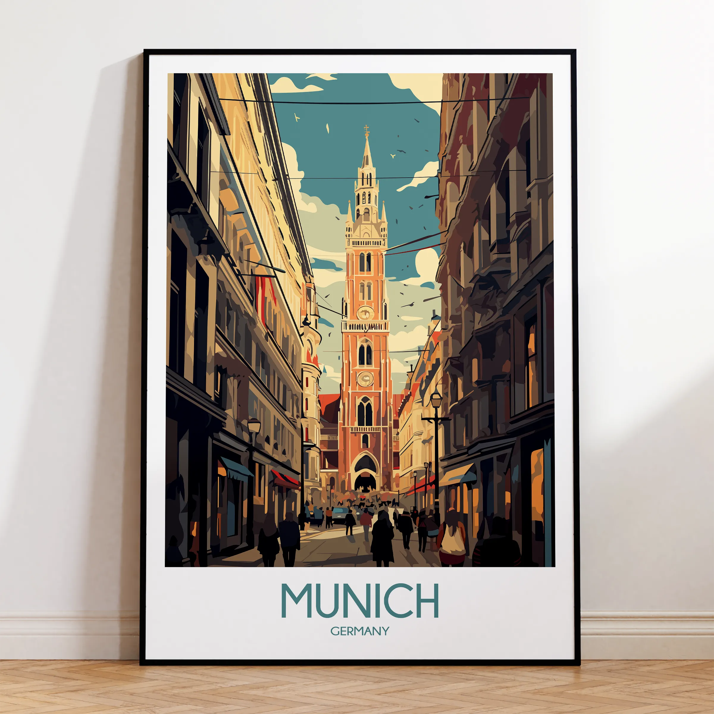 Munich Modern Travel Poster