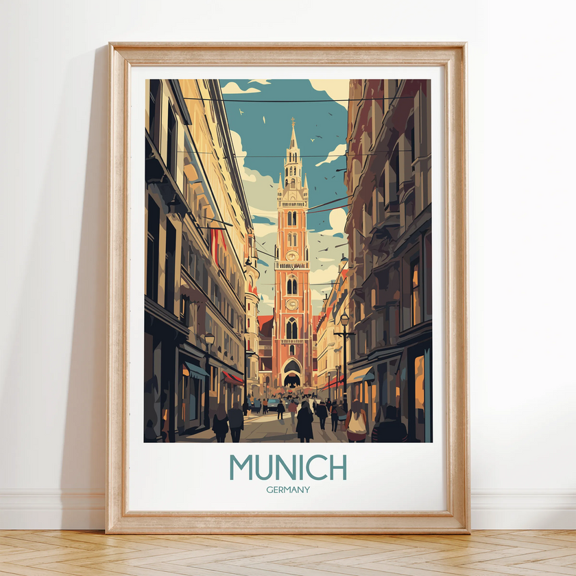 Munich Vintage Style Print