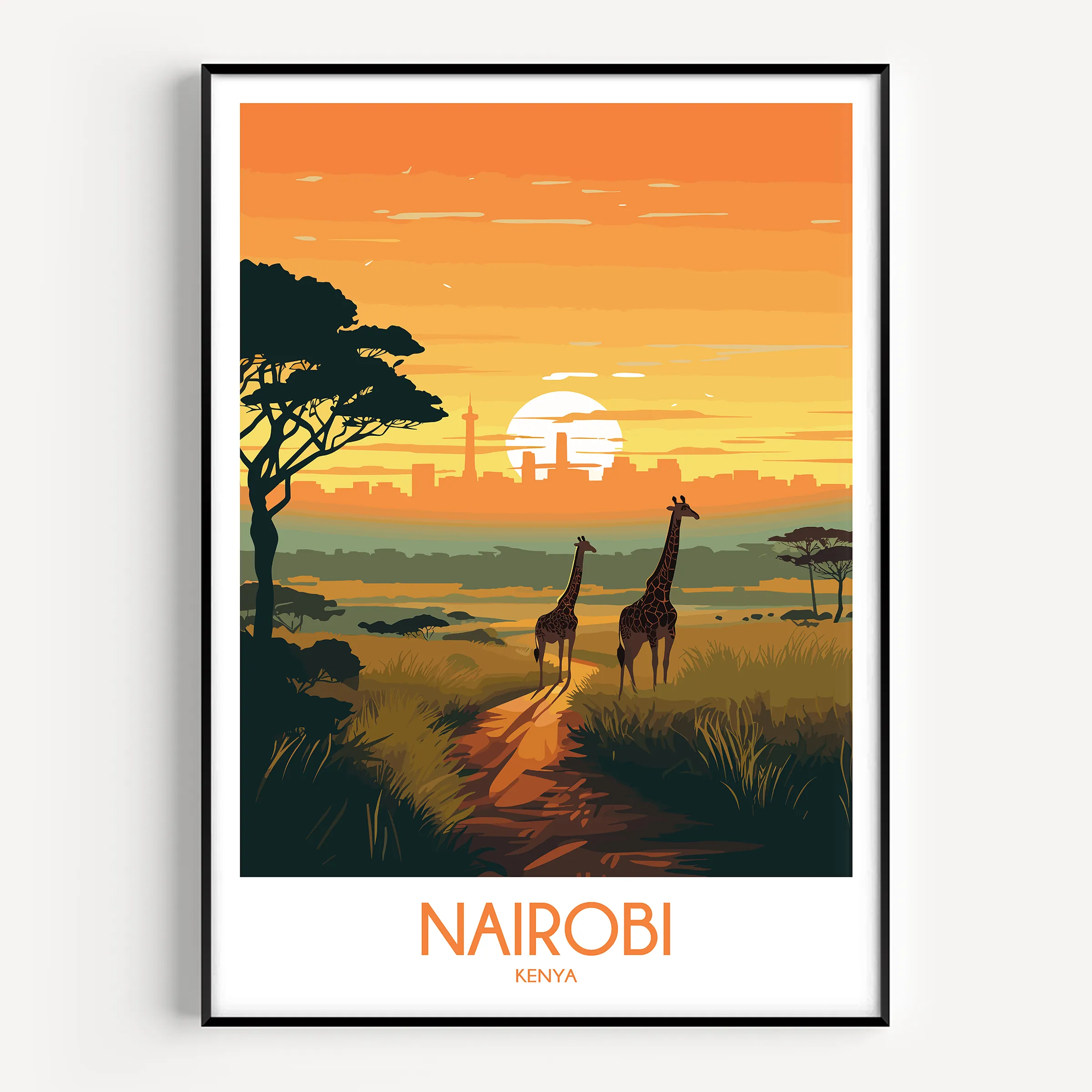Nairobi Modern Travel Poster