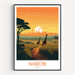 Nairobi Modern Travel Poster