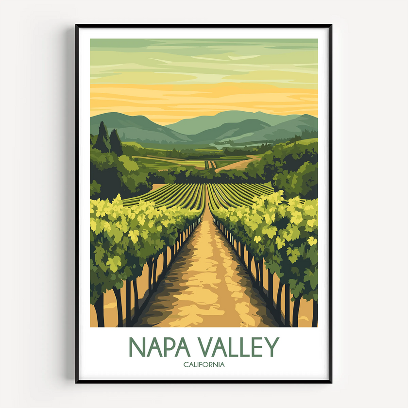 Napa Valley Vineyard Home Office Decor