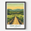 Napa Valley Vineyard Minimalist Wall Art