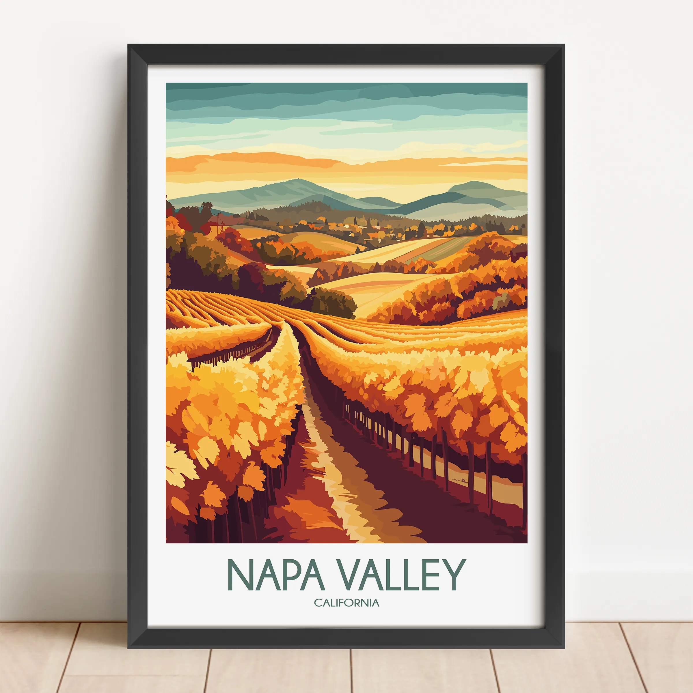 Napa Valley Vintage Style Print