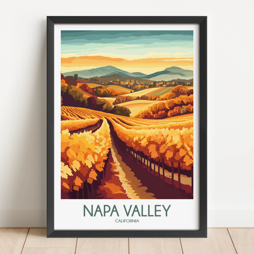 Napa Valley Vintage Style Print