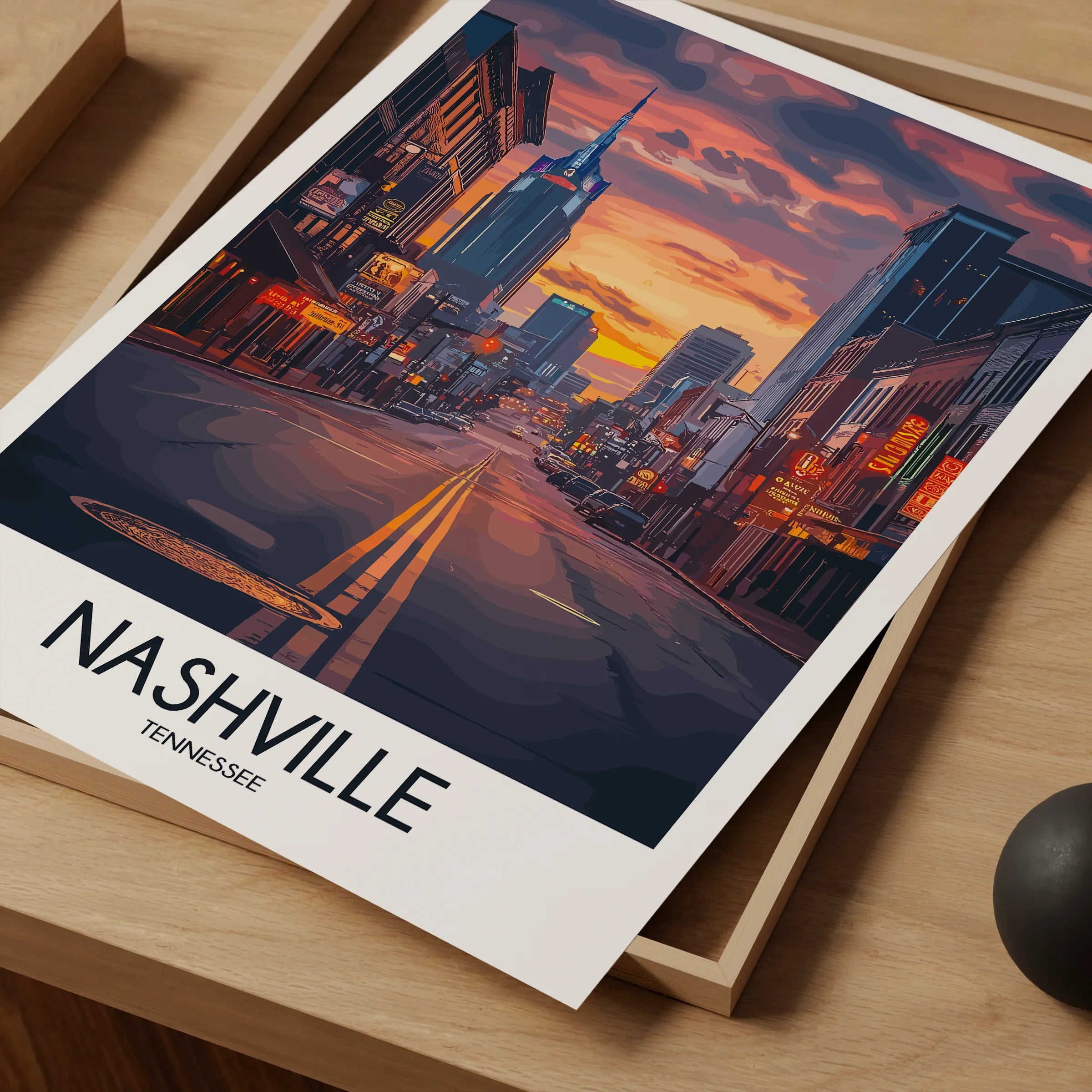Nashville Modern Travel Poster