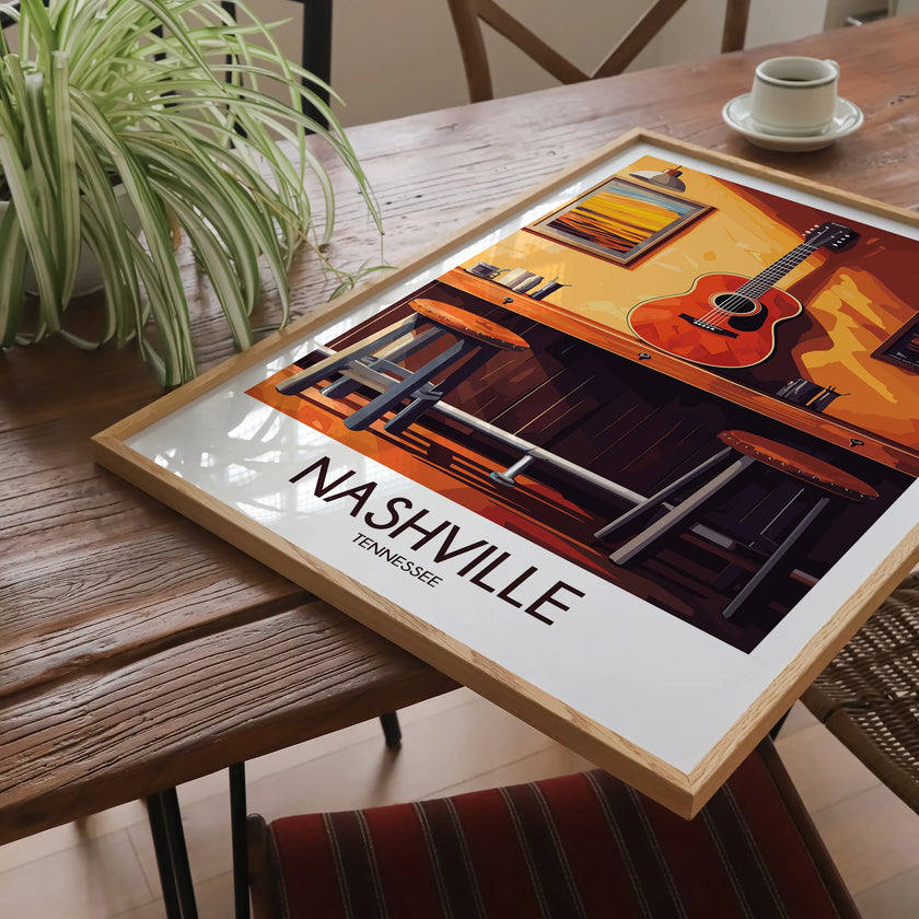 Nashville Modern Travel Poster