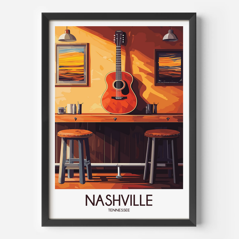Nashville Retro Travel Illustration