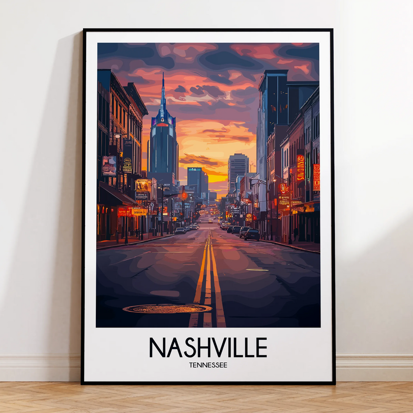 Nashville Retro Travel Illustration