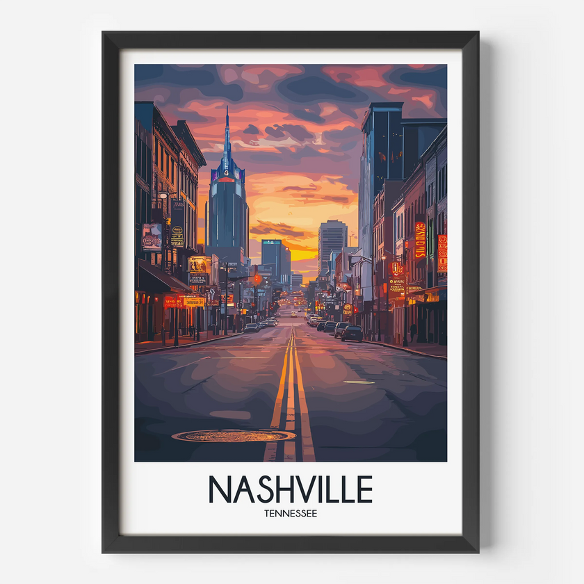 Nashville Vintage Style Print