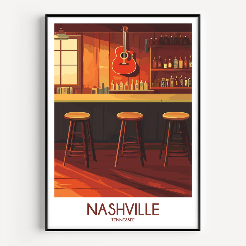 Nashville Vintage Style Print