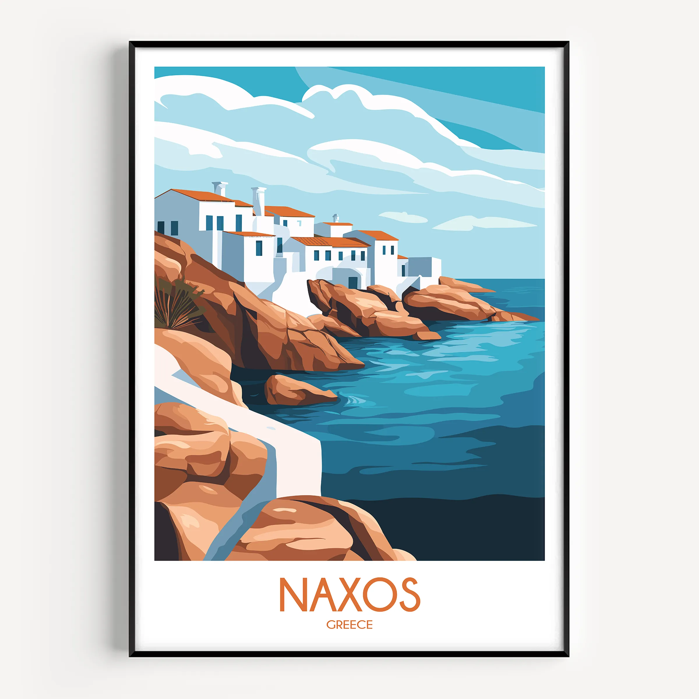 Naxos Modern Travel Poster