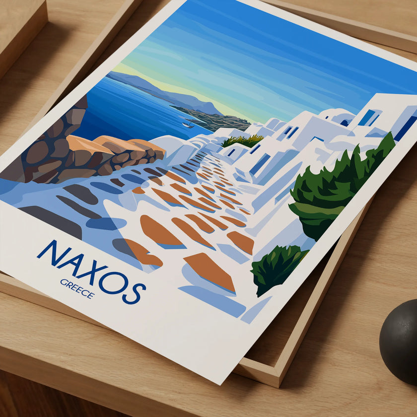 Naxos Retro Travel Illustration