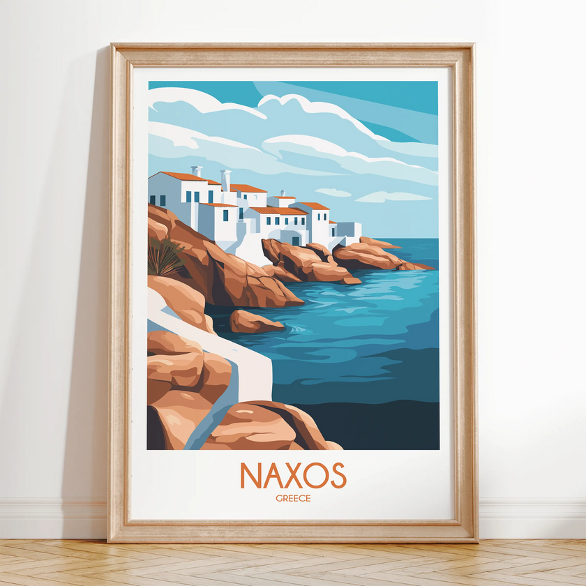 Naxos Retro Travel Illustration