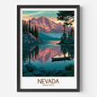Nevada Retro Travel Illustration