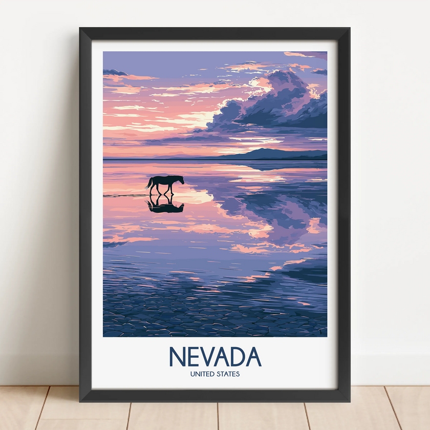 Nevada Vintage Style Print