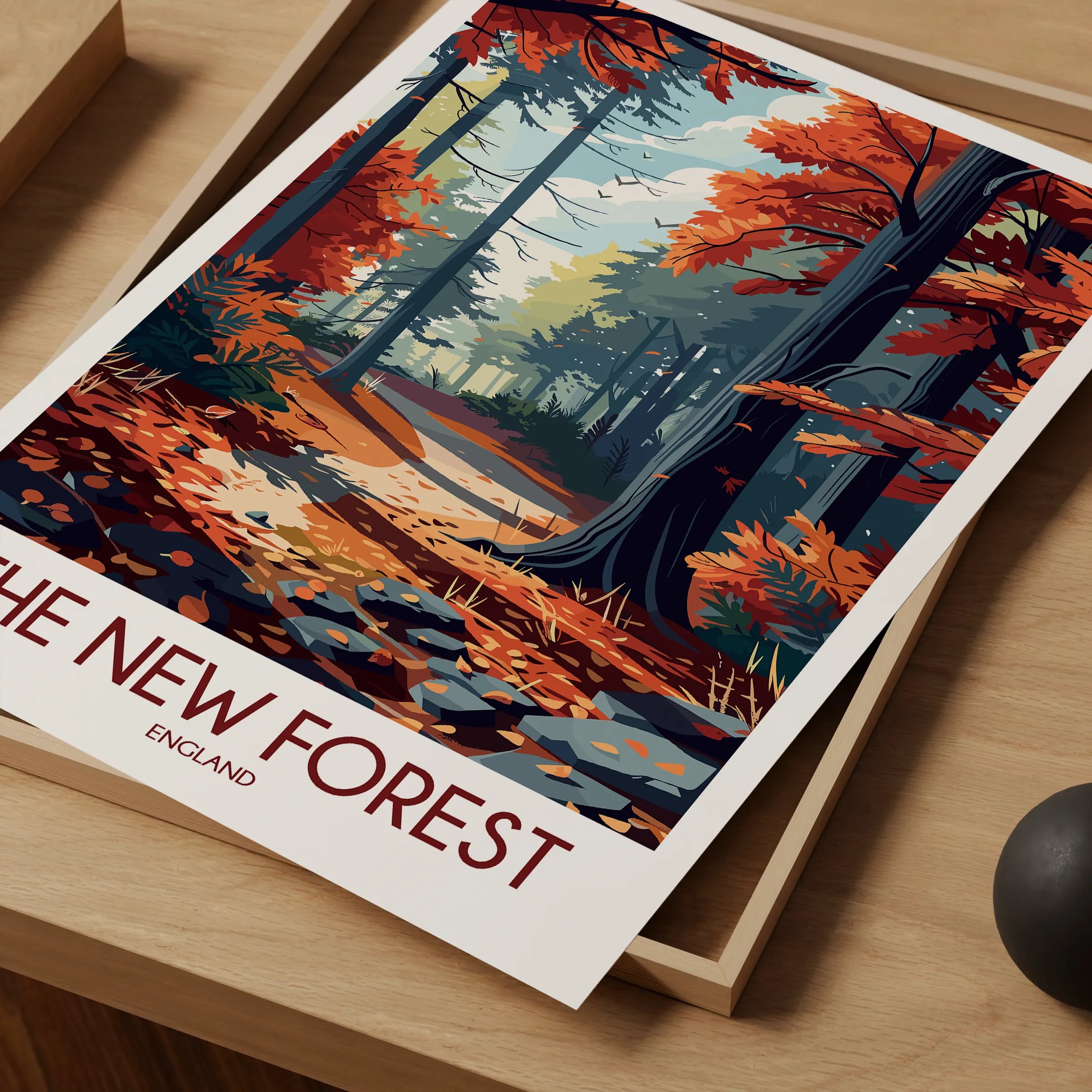New Forest Modern Travel Poster