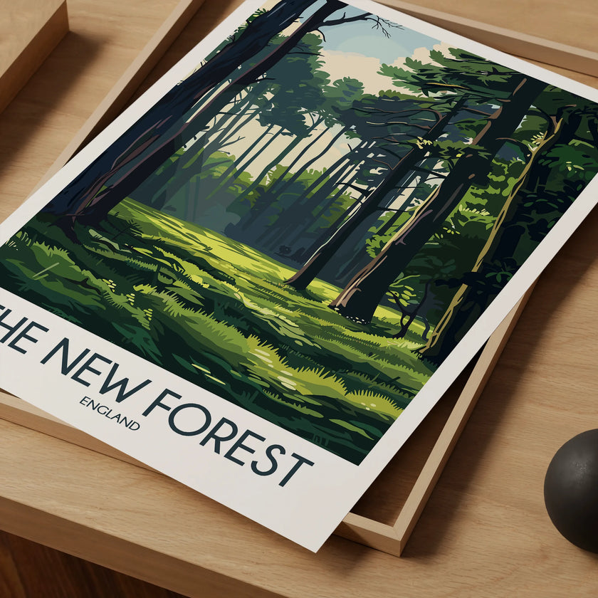 New Forest Modern Travel Poster