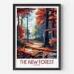 New Forest Retro Travel Illustration