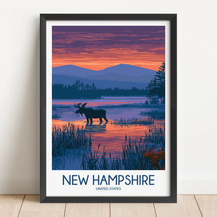 New Hampshire Minimalist Wall Art