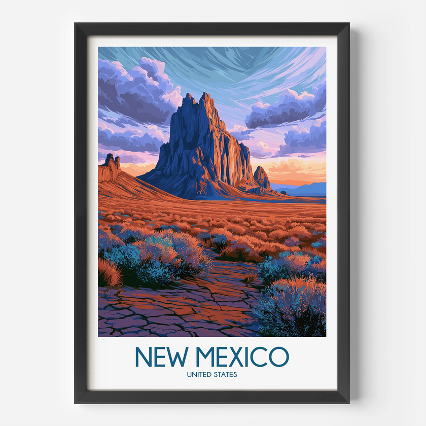 New Mexico Modern Travel Poster