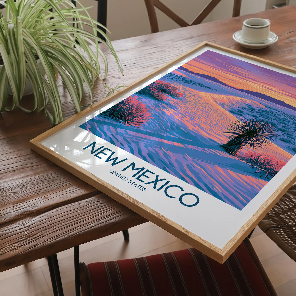 New Mexico Retro Travel Illustration