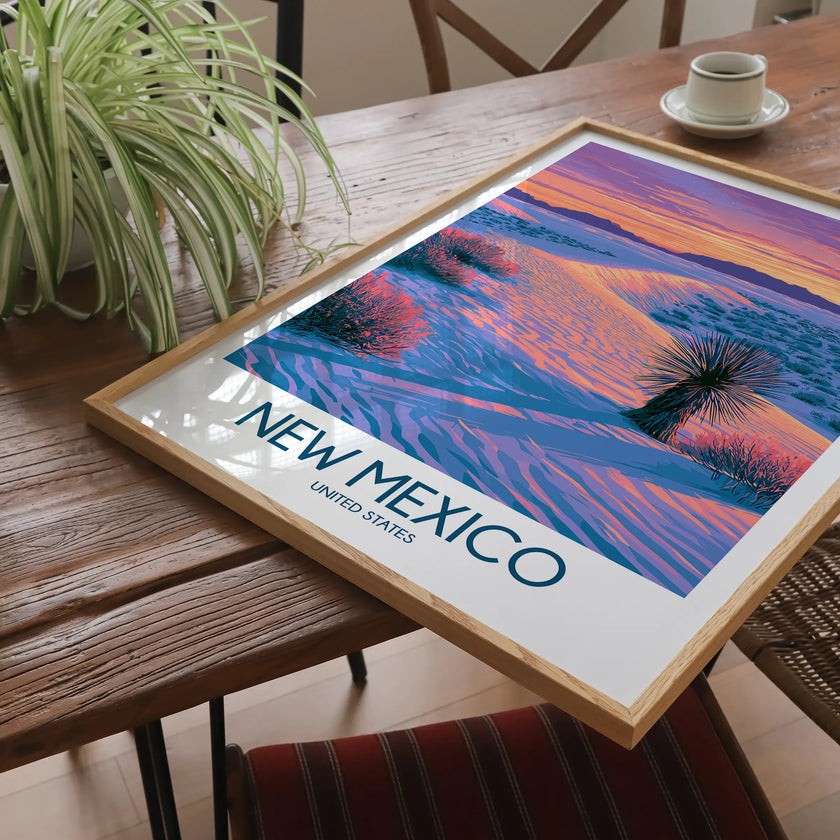 New Mexico Retro Travel Illustration
