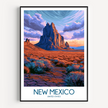 New Mexico Retro Travel Illustration