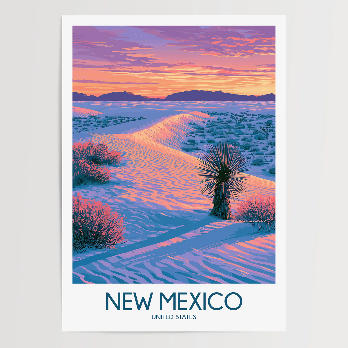 New Mexico Vintage Style Print