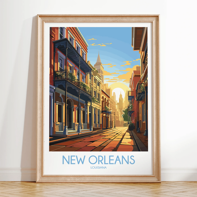 New Orleans Modern Travel Poster