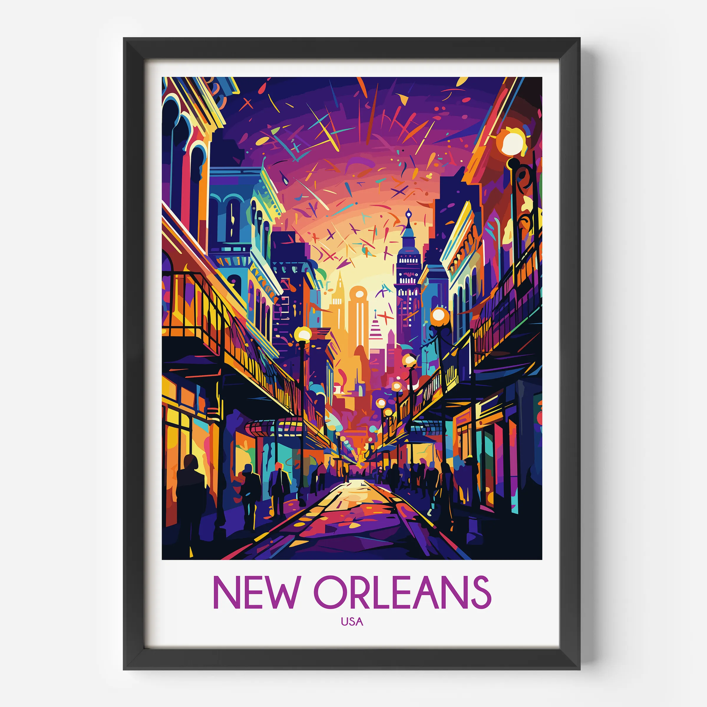 New Orleans Retro Travel Illustration