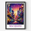 New Orleans Retro Travel Illustration