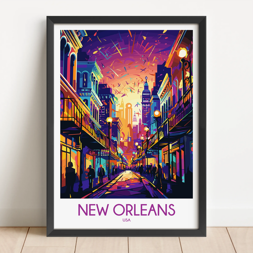 New Orleans Vintage Style Print