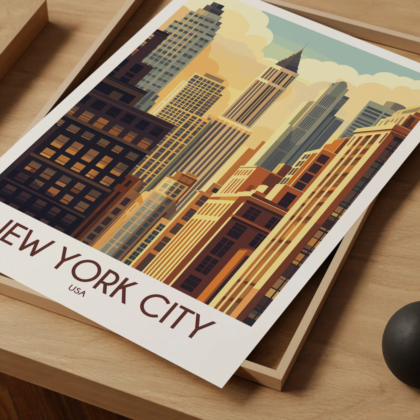 New York City Modern Travel Poster