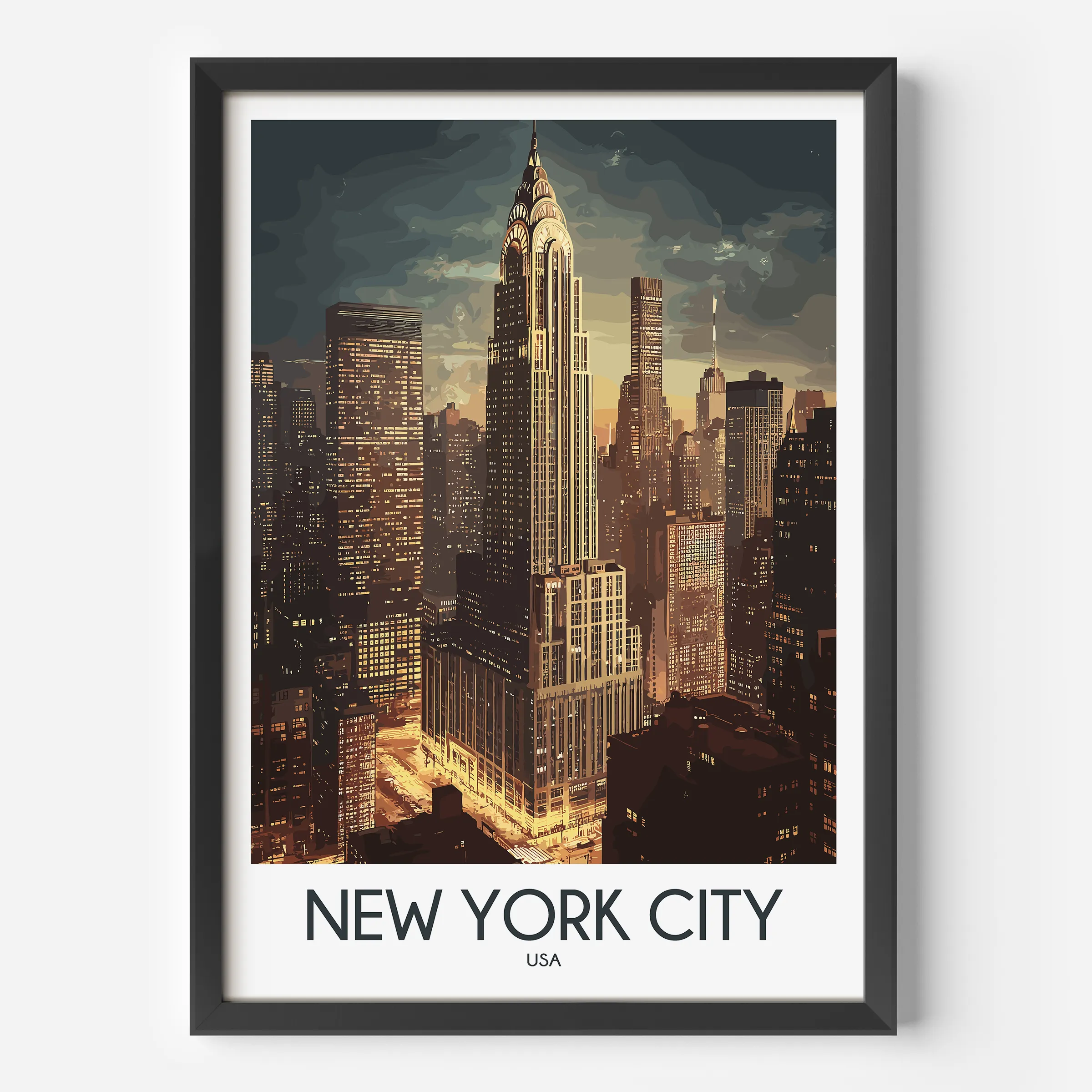 New York City Retro Travel Illustration