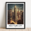 New York City Vintage Style Print