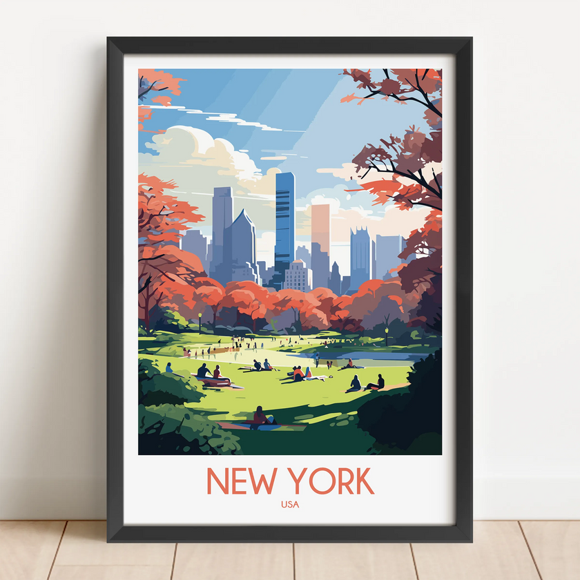 New York Modern Travel Poster