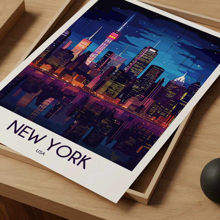 New York Retro Travel Illustration
