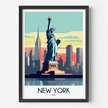 New York Retro Travel Illustration