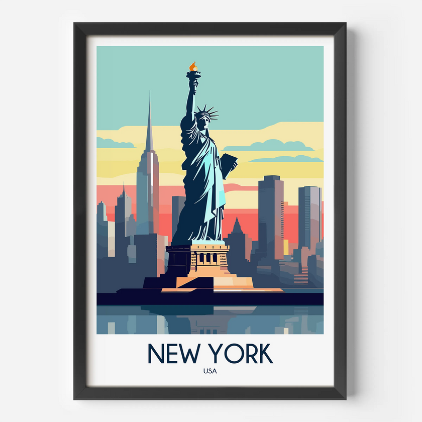 New York Retro Travel Illustration