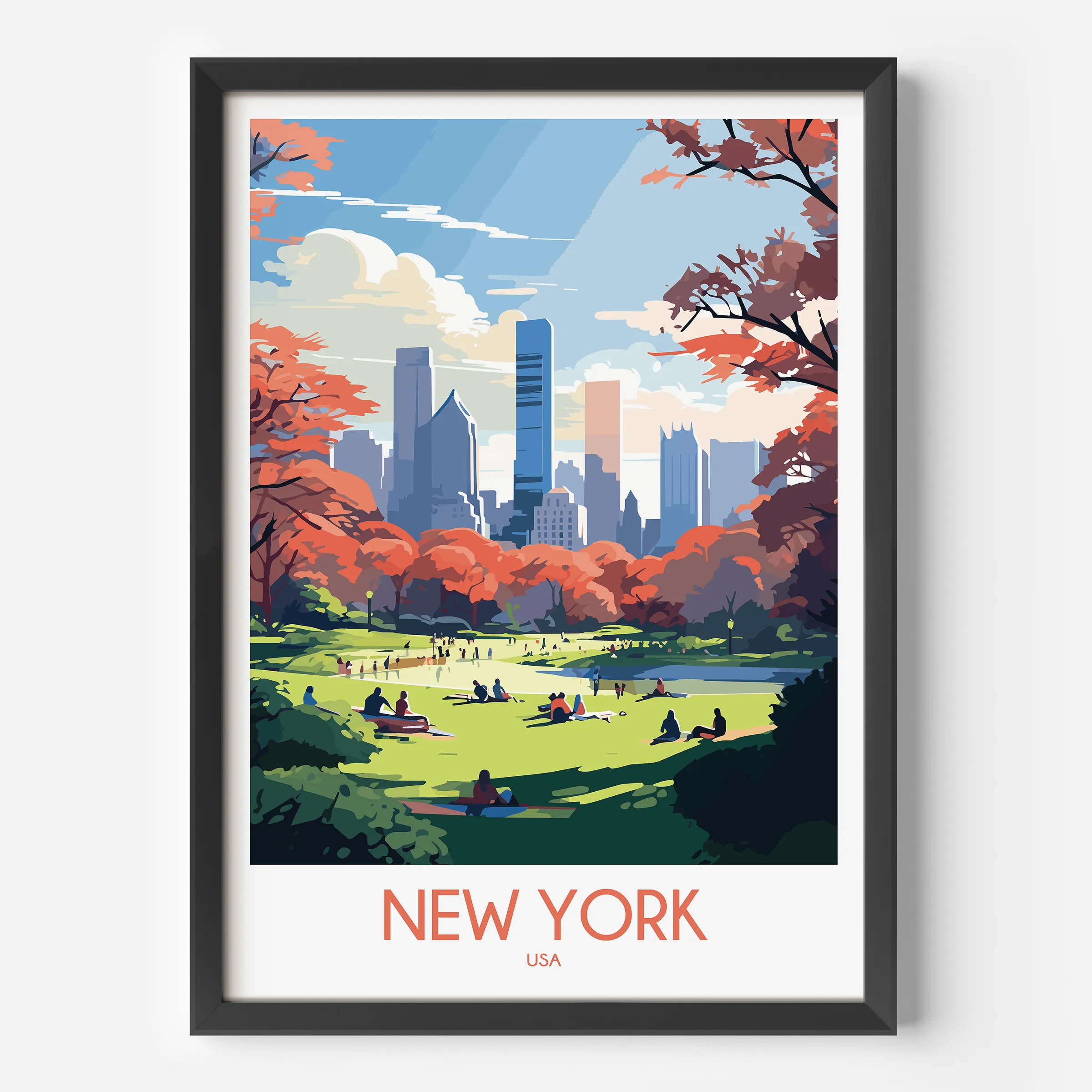 New York Retro Travel Illustration