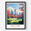 New York Retro Travel Illustration