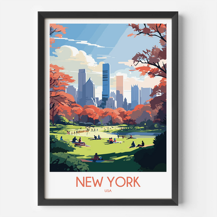 New York Retro Travel Illustration